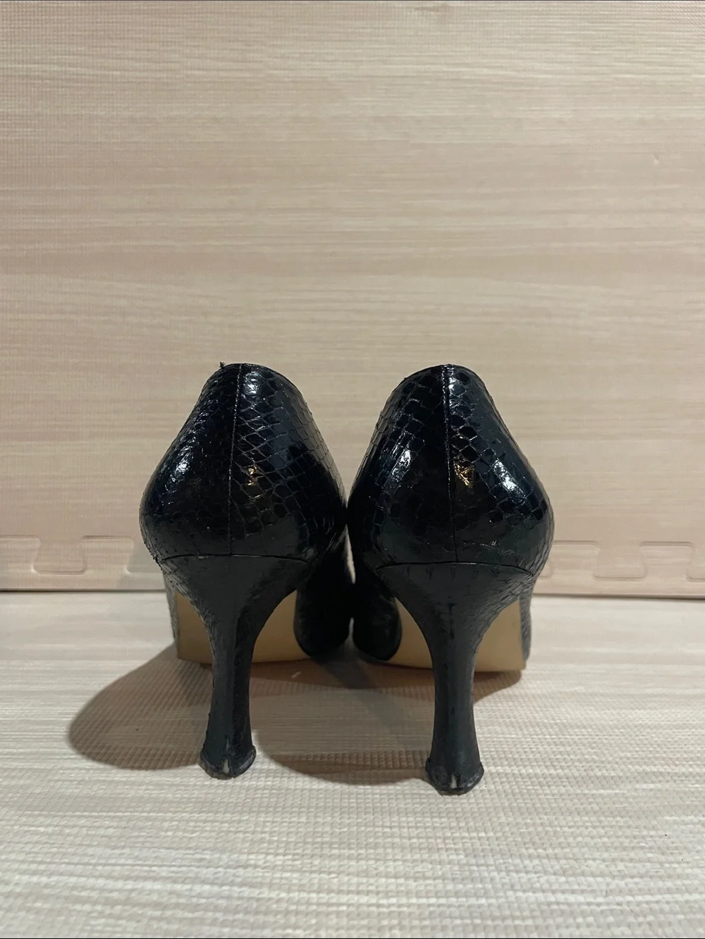 Karen Scott Black Textured Pointed-Toe Heels
